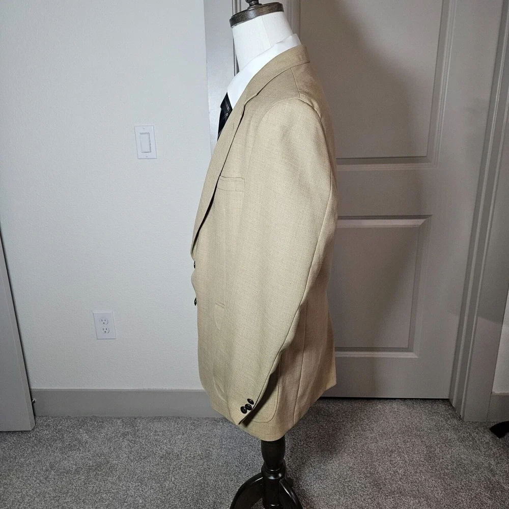 Botany 500 Suit Blazer Sport Coat Men 42S‎ Light Brown - Flaw
